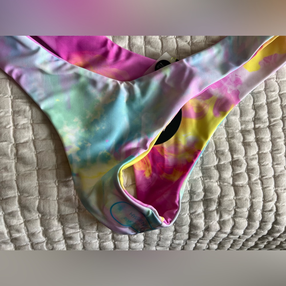 NWT Moana Bikini in Pink and Yellow Tie-Dye - Picture 5 of 5